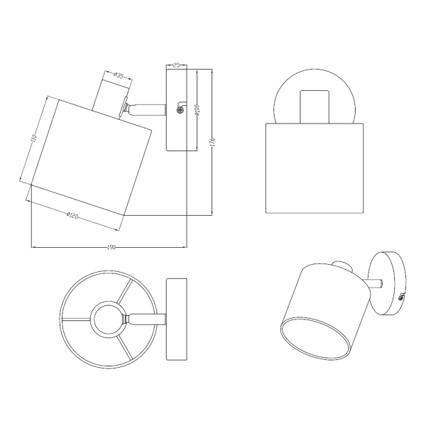 Σποτ Μονόφωτο RL Tommy Black R80331079