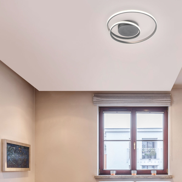 Φωτιστικό Πλαφονιέρα LED Dimmable RL Zibal Silver R62911187
