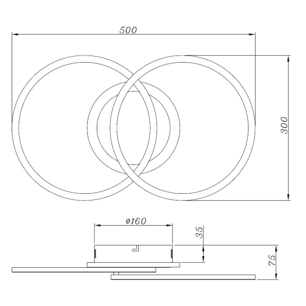 Φωτιστικό Πλαφονιέρα LED Dimmable RL Venida Silver R62783187