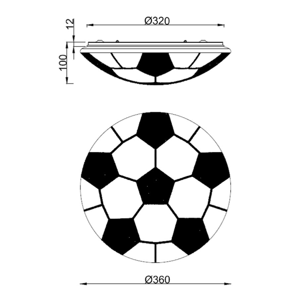 Παιδικό Φωτιστικό Πλαφονιέρα LED RL Kloppi R62941101