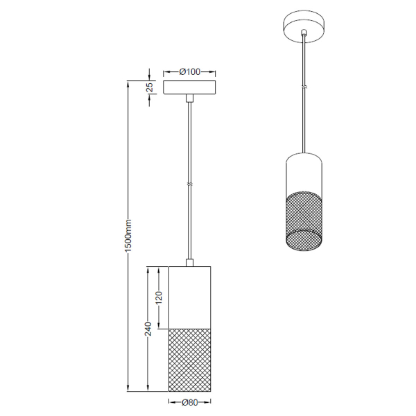 Φωτιστικό Οροφής Μονόφωτο Trio Lighting Tosh 304300132