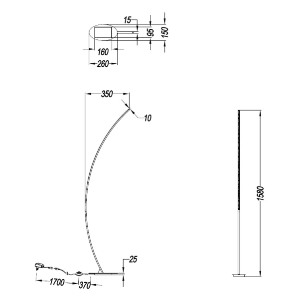 Φωτιστικό Δαπέδου LED RL Solo R42791132