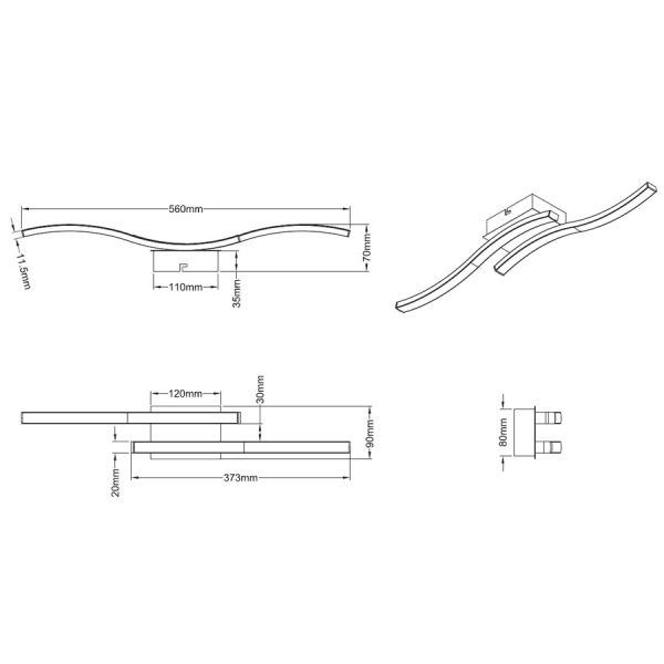 Φωτιστικό Πλαφονιέρα LED RL Route White R62472131