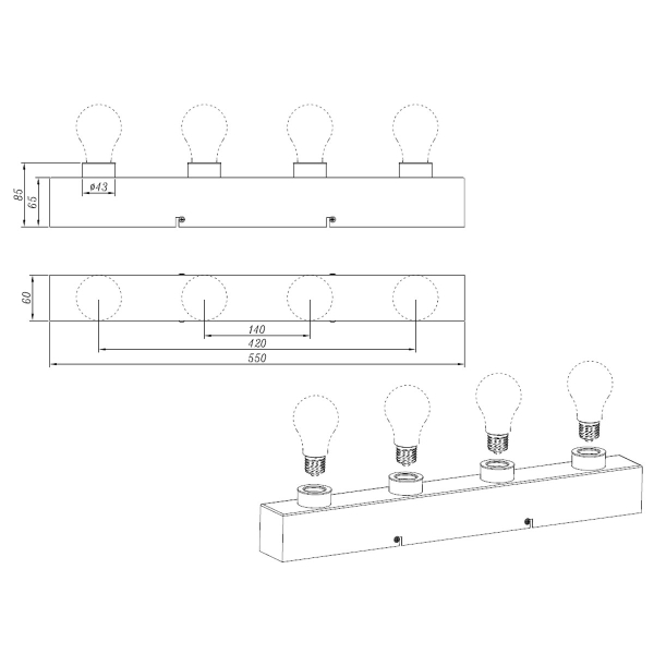 Απλίκα Τοίχου Trio Lighting Theatro 283600406