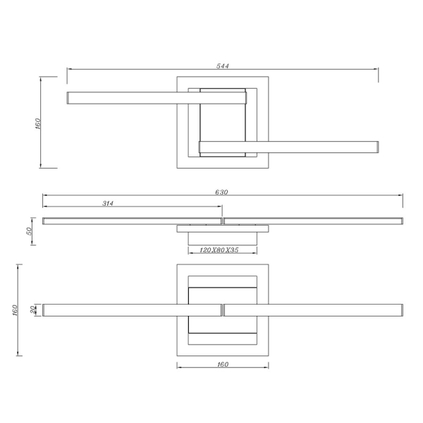 Φωτιστικό Πλαφονιέρα LED RL Viale Silver R67303107