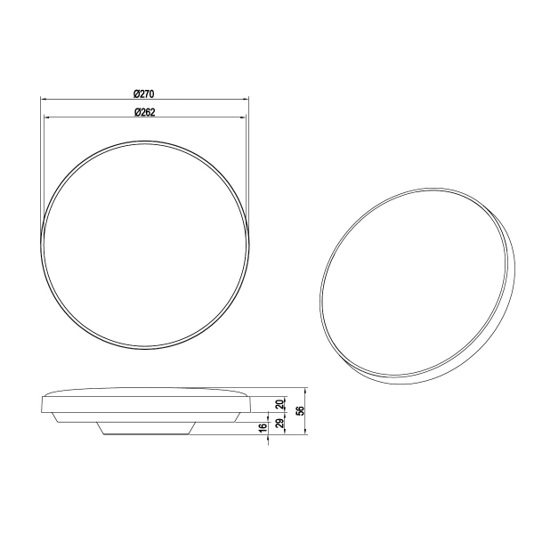 Φωτιστικό Πλαφονιέρα LED RL Spica White R67851101