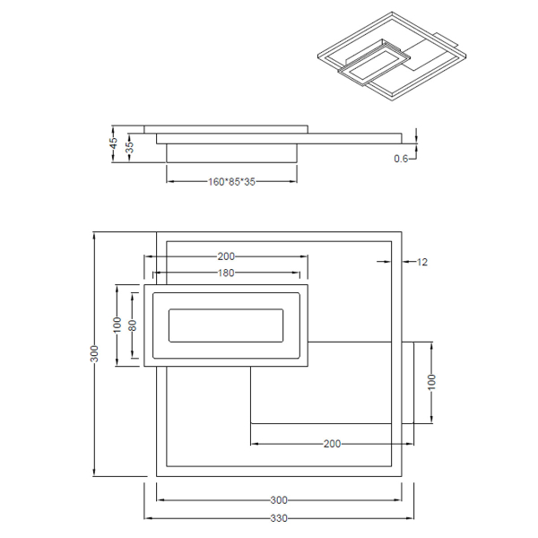 Φωτιστικό Πλαφονιέρα LED RL Spiro Silver R67862107