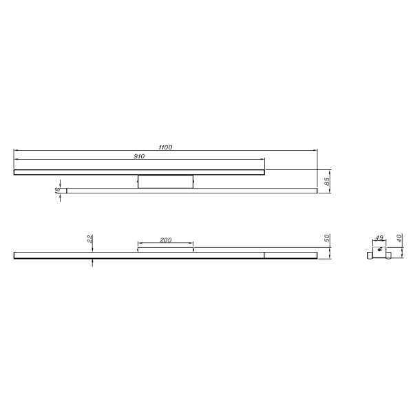 Φωτιστικό Πλαφονιέρα LED RL Odio Black R67882132