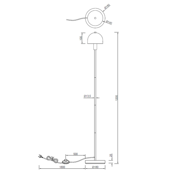 Φωτιστικό Δαπέδου RL Glenn White R41961031