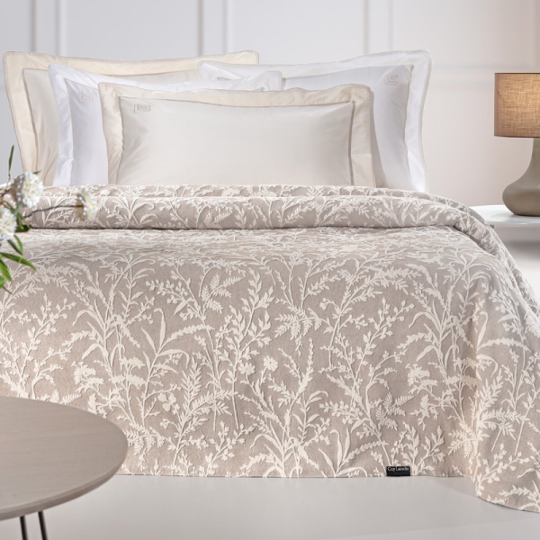 Κουβερτόριο King Size (260x250) 2 Όψεων Guy Laroche Bouquet Mocca
