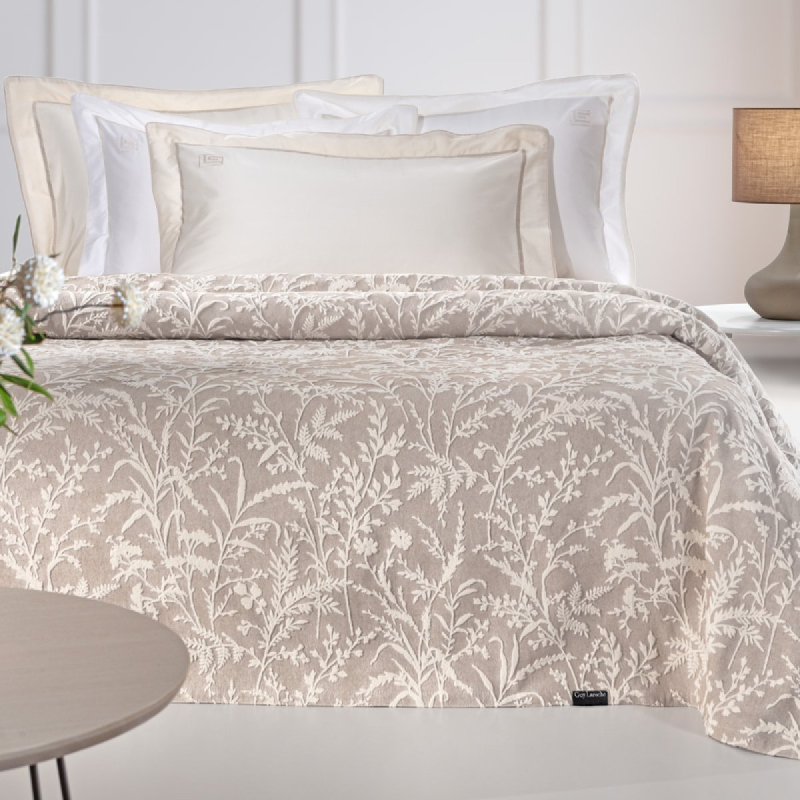 Κουβερτόριο King Size (260x250) 2 Όψεων Guy Laroche Bouquet Mocca