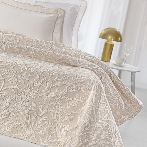 Κουβερτόριο King Size (260x250) 2 Όψεων Guy Laroche Bouquet Natural