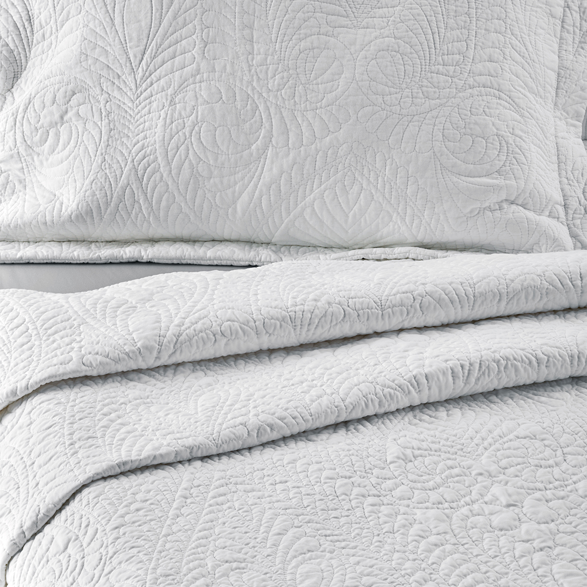 Κουβερλί King Size (Σετ 260X250) Kentia Serenity Maldive White Home Λευκά Είδη Μόδα Γάμου Νυφικά Spitishop