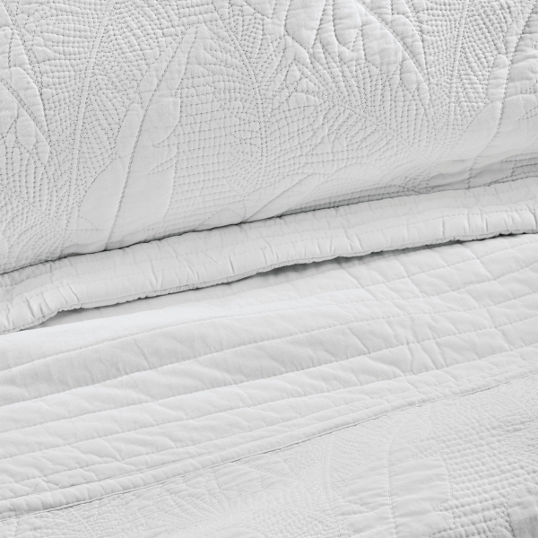 Κουβερλί King Size (Σετ 260x250) Kentia Serenity Escape White