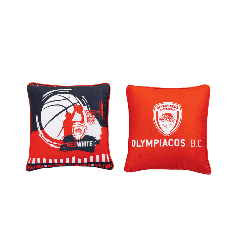 Διακοσμητική Μαξιλαροθήκη 2 Όψεων (43x43) Palamaiki OLYMPIACOS