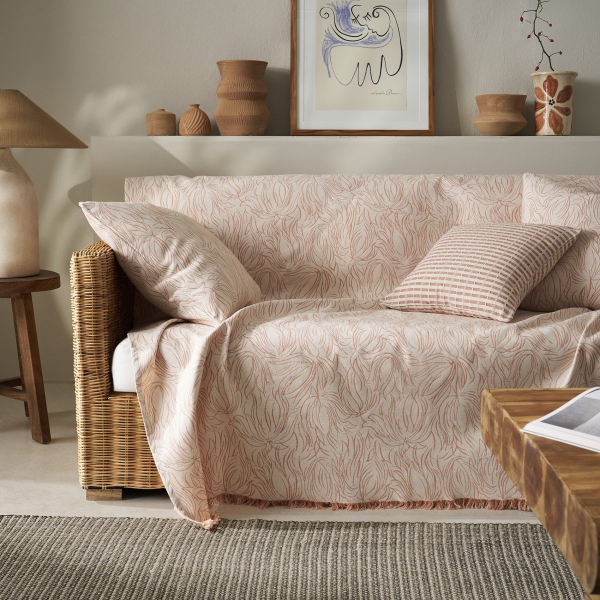 Ριχτάρι Πολυθρόνας 2 Όψεων (180x180) Gofis Home Delia Dusted Clay 563/03