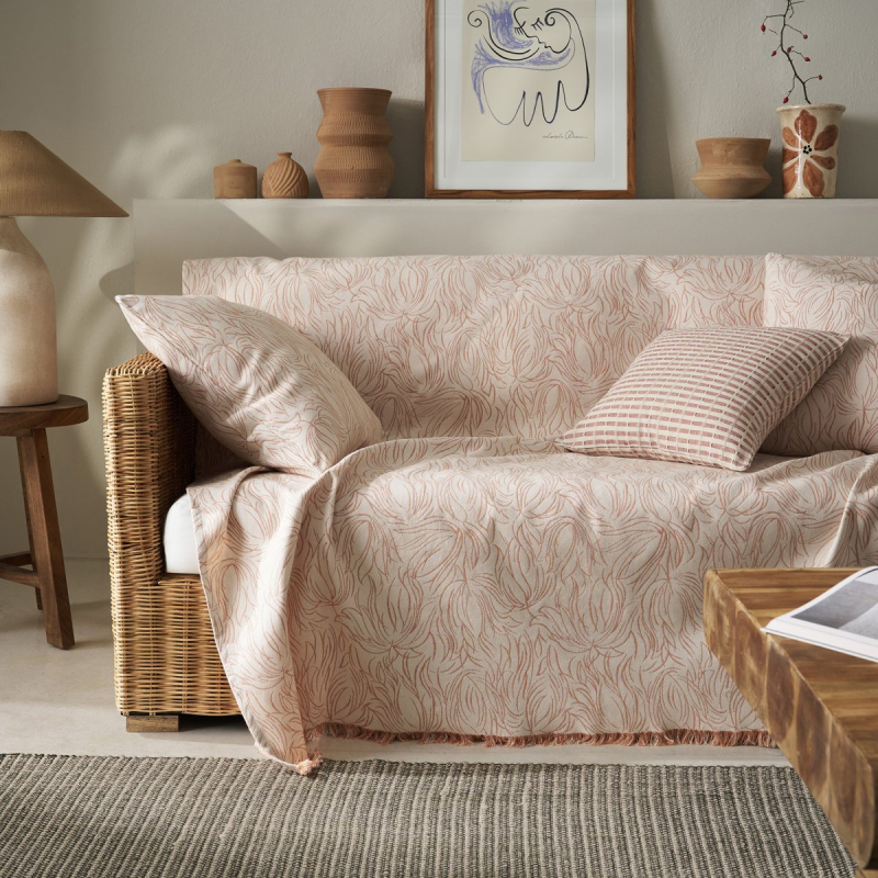 Ριχτάρι Καναπέ Τετραθέσιου 2 Όψεων (180x350) Gofis Home Delia Dusted Clay 563/03