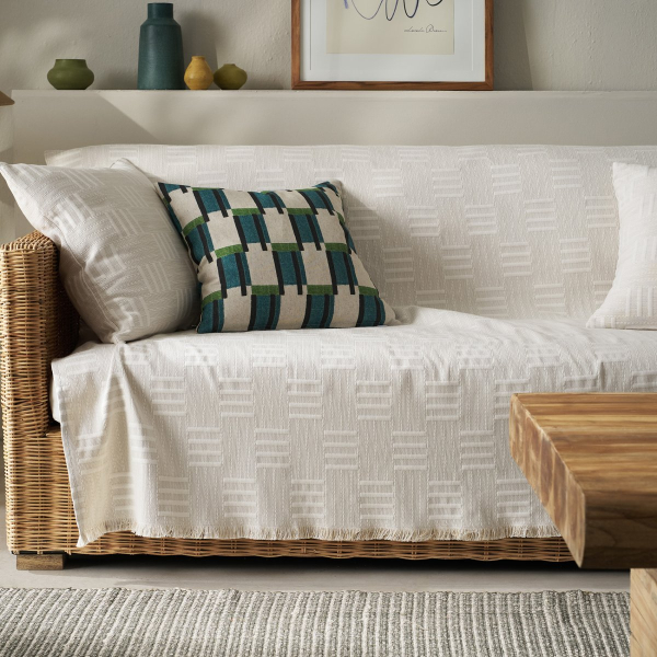 Ριχτάρι Καναπέ Τριθέσιου (180x300) Gofis Home Calyra Natural Beige 654/06