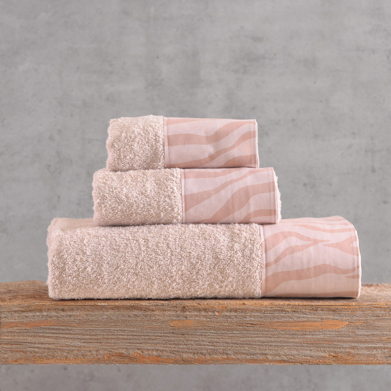 Πετσέτες Μπάνιου (Σετ 3τμχ) Rythmos Trisha Powder-Pink 500gsm