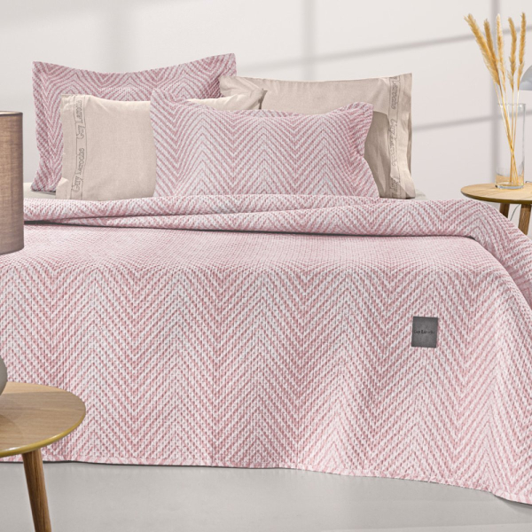 Κουβερλί King Size (250x240) + Διακοσμητική Μαξιλαροθήκη Guy Laroche Vera Pudra