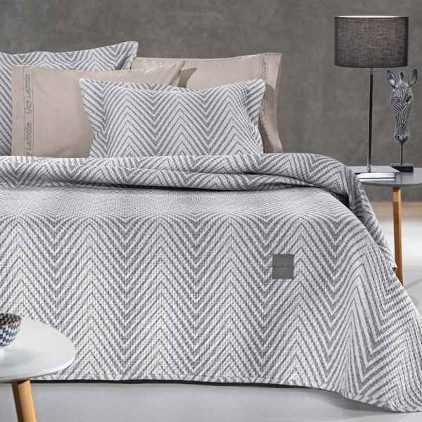 Κουβερλί King Size (250x240) + Διακοσμητική Μαξιλαροθήκη Guy Laroche Vera Smoke