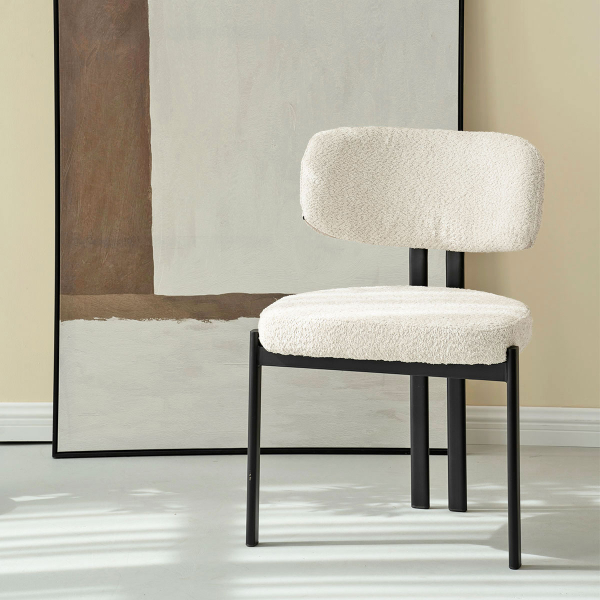 Καρέκλα Τραπεζαρίας (56x56x82) Spitishop Stefan Ecru/Black