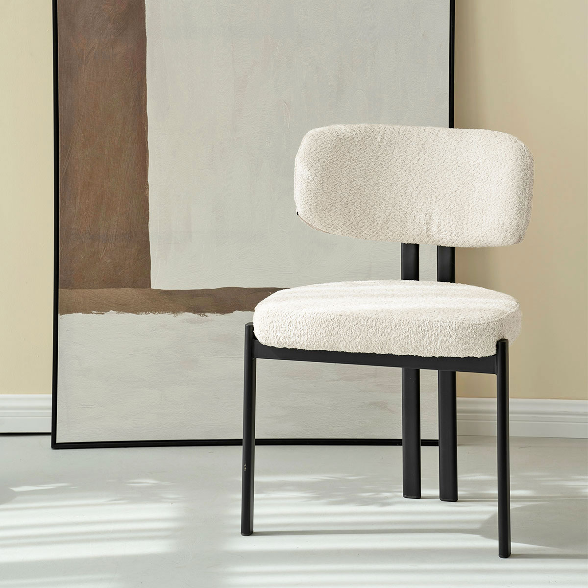 Καρέκλα Τραπεζαρίας (56x56x82) Spitishop Stefan Ecru/Black
