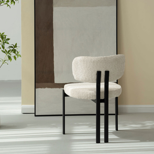 Καρέκλα Τραπεζαρίας (56x56x82) Spitishop Stefan Ecru/Black