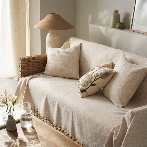 Ριχτάρι Καναπέ Τετραθέσιου 2 Όψεων (180x350) Gofis Home Delia Sesame Beige 563/06