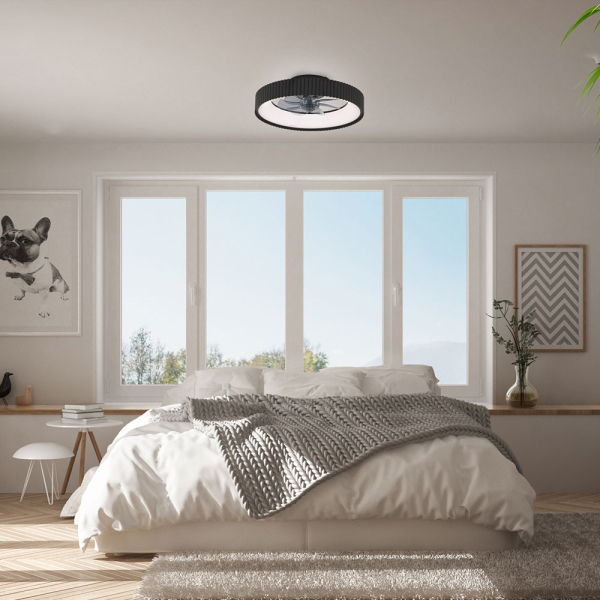 Ανεμιστήρας Οροφής Με Φως Led & Τηλεχειριστήριο 30εκ. Aca FAN6689BK Black