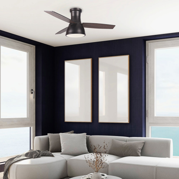 Ανεμιστήρας Οροφής Με Φως Led & Τηλεχειριστήριο 112εκ. Aca FANRX44041B Black