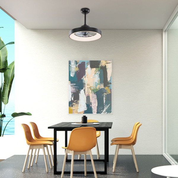 Ανεμιστήρας Οροφής Με Φως Led & Τηλεχειριστήριο 30εκ. Aca FAN6697BK Black