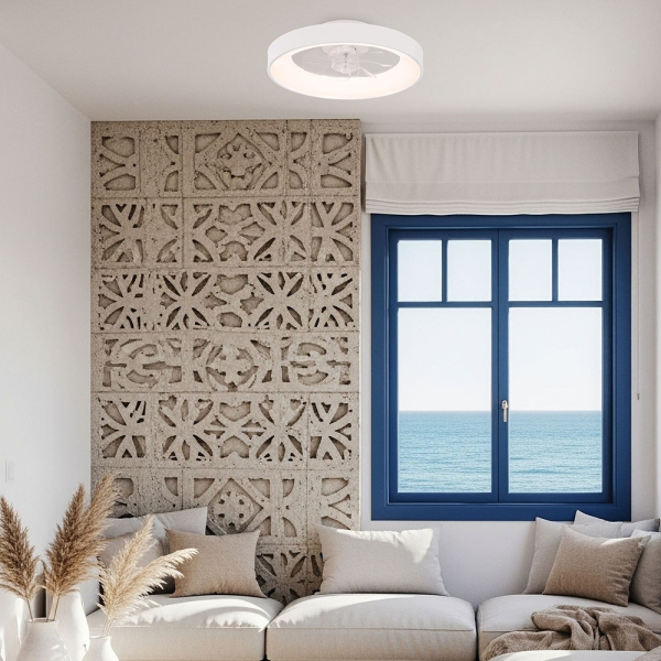 Ανεμιστήρας Οροφής Με Φως Led & Τηλεχειριστήριο 30εκ. Aca FAN6687WH White