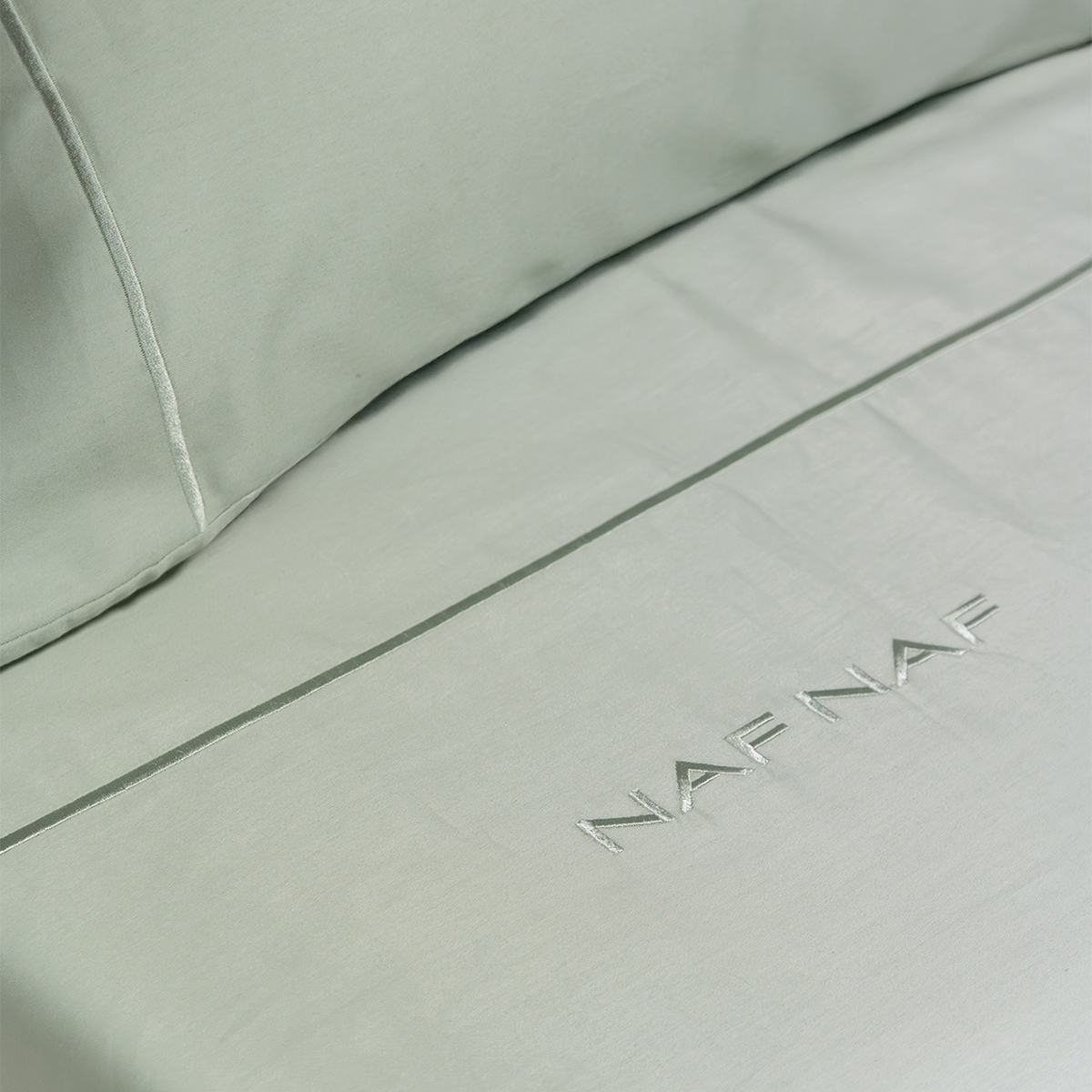 Σεντόνια King Size (Σετ) Naf-Naf Unique Aqua Home Λευκά Είδη Κρεβατοκάμαρας Spitishop