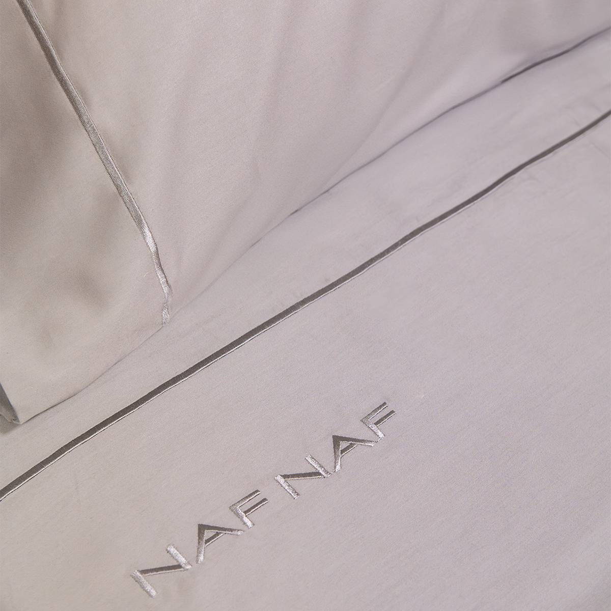 Σεντόνια King Size (Σετ) Naf-Naf Unique Grey Home Λευκά Είδη Κρεβατοκάμαρας Spitishop