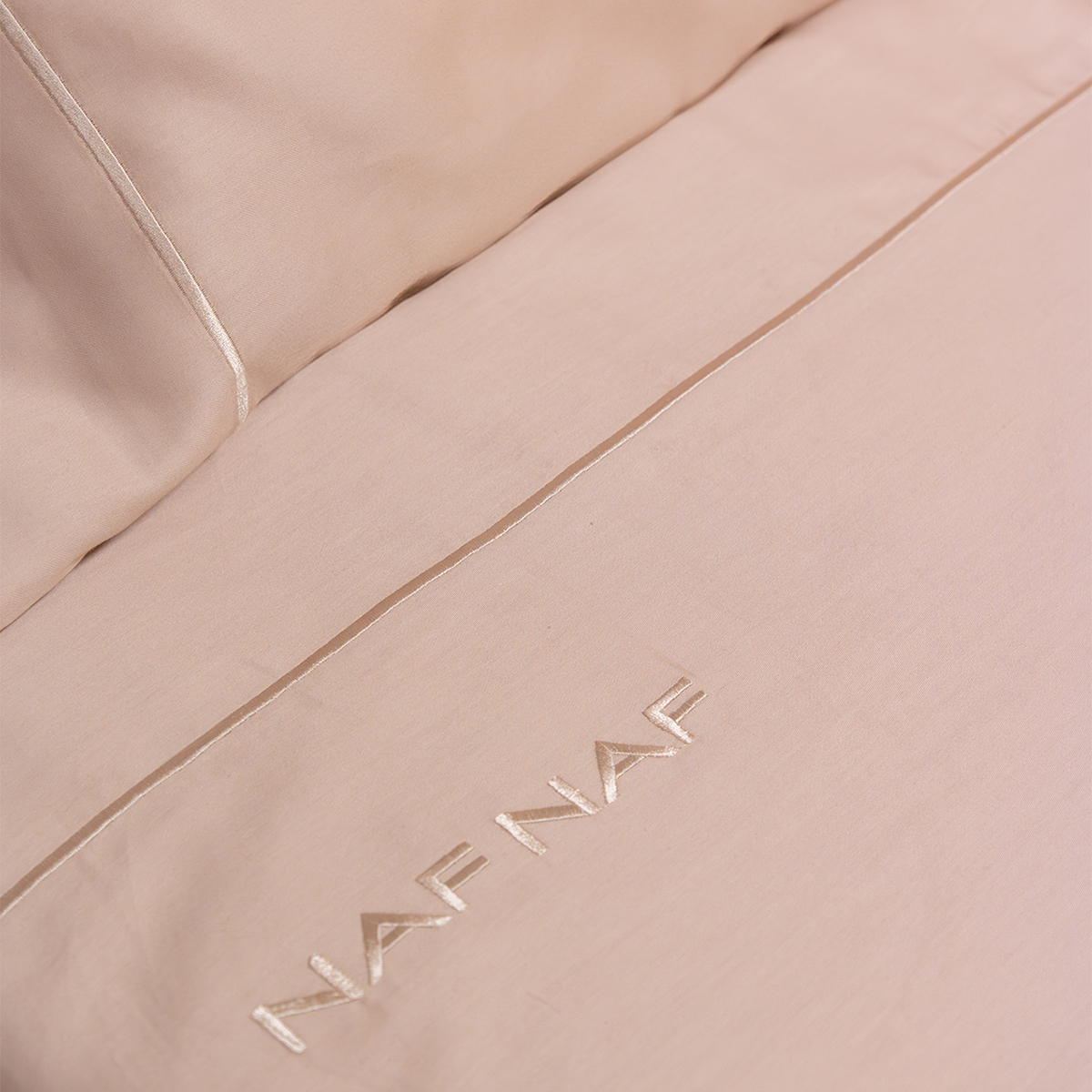 Σεντόνια Μονά (Σετ) Naf-Naf Unique Beige Home Λευκά Είδη Κρεβατοκάμαρας Spitishop