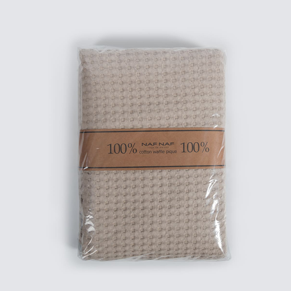 Κουβέρτα Πικέ Υπέρδιπλη (230x240) Naf-Naf Waffle Beige