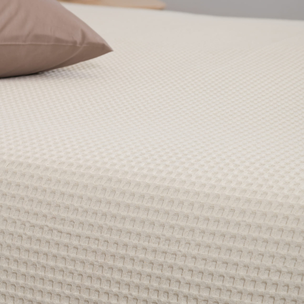 Κουβέρτα Πικέ Υπέρδιπλη (230x240) Naf-Naf Waffle Cream