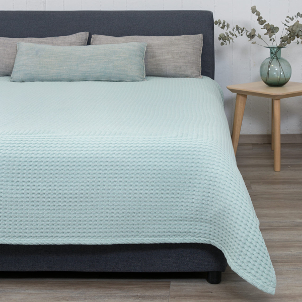Κουβέρτα Πικέ Υπέρδιπλη (230x240) Naf-Naf Waffle Mint