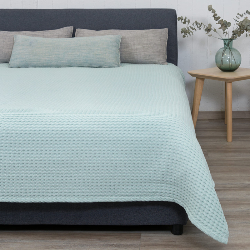 Κουβέρτα Πικέ Υπέρδιπλη (230x240) Naf-Naf Waffle Mint