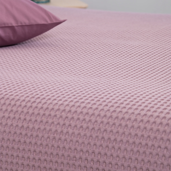Κουβέρτα Πικέ Υπέρδιπλη (230x240) Naf-Naf Waffle Purple