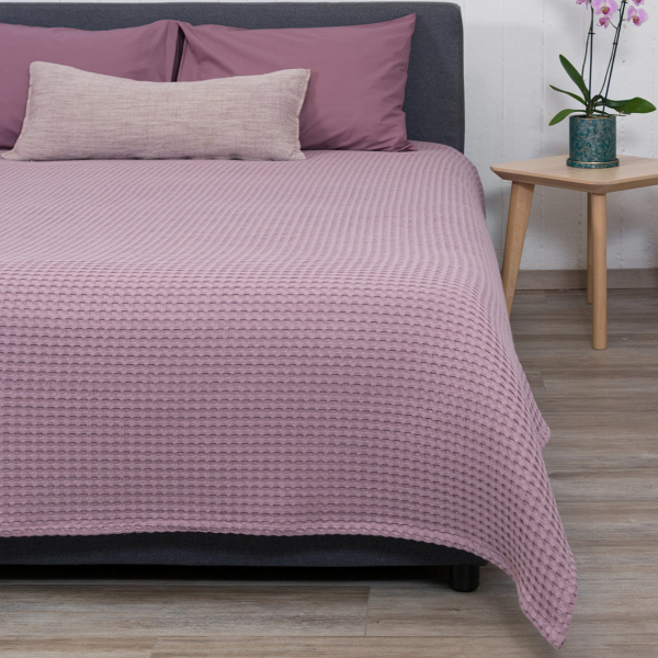 Κουβέρτα Πικέ Μονή (170x240) Naf-Naf Waffle Purple
