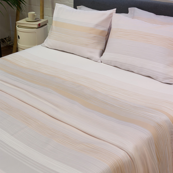 Σεντόνια Υπέρδιπλα (Σετ) Naf-Naf Diamond 254 Opal Beige