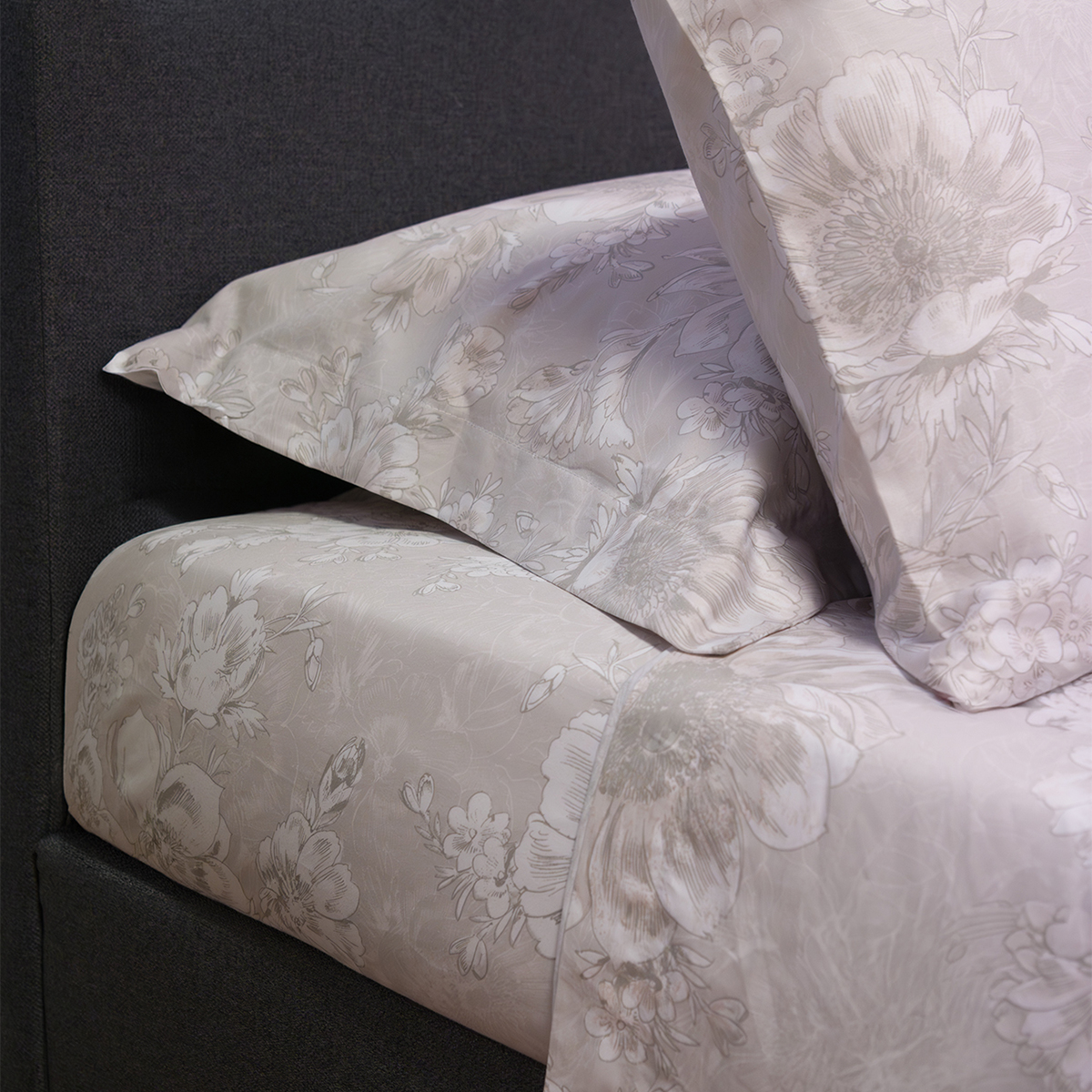 Σεντόνια Μονά (Σετ) Naf-Naf Diamond 253 Pearl Grey Home Λευκά Είδη Κρεβατοκάμαρας Spitishop