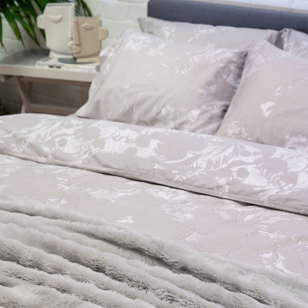 Παπλωματοθήκη Μονή (Σετ 165x245) 2 Όψεων Naf-Naf Diamond 252 Amethyst Beige