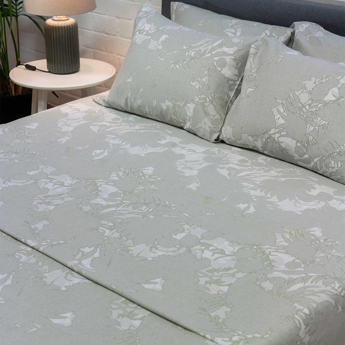 Σεντόνια King Size (Σετ) Naf-Naf Diamond 252 Amethyst Green Home Λευκά Είδη Κρεβατοκάμαρας Spitishop