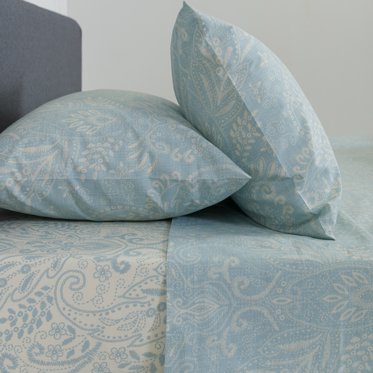 Σεντόνια King Size (Σετ) Naf-Naf Summit 156 Atlantic Teal Home Λευκά Είδη Κρεβατοκάμαρας Spitishop