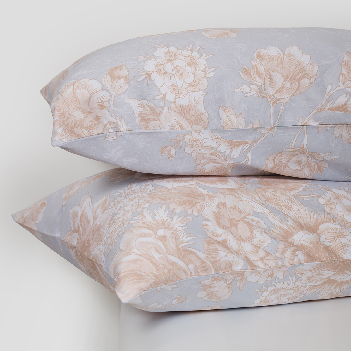 Ζεύγος Μαξιλαροθήκες (50X70) Naf-Naf Diamond 253 Pearl Sky Home Λευκά Είδη Κρεβατοκάμαρας Ύπνου Spitishop