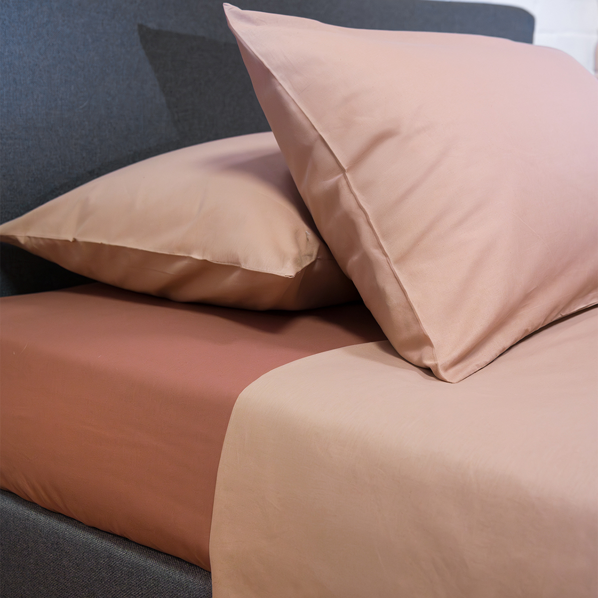 Σεντόνια Υπέρδιπλα (Σετ) Naf-Naf Hue Taupe - Amber Χωρις Λαστιχο 240X270 Home Λευκά Είδη Κρεβατοκάμαρας Spitishop