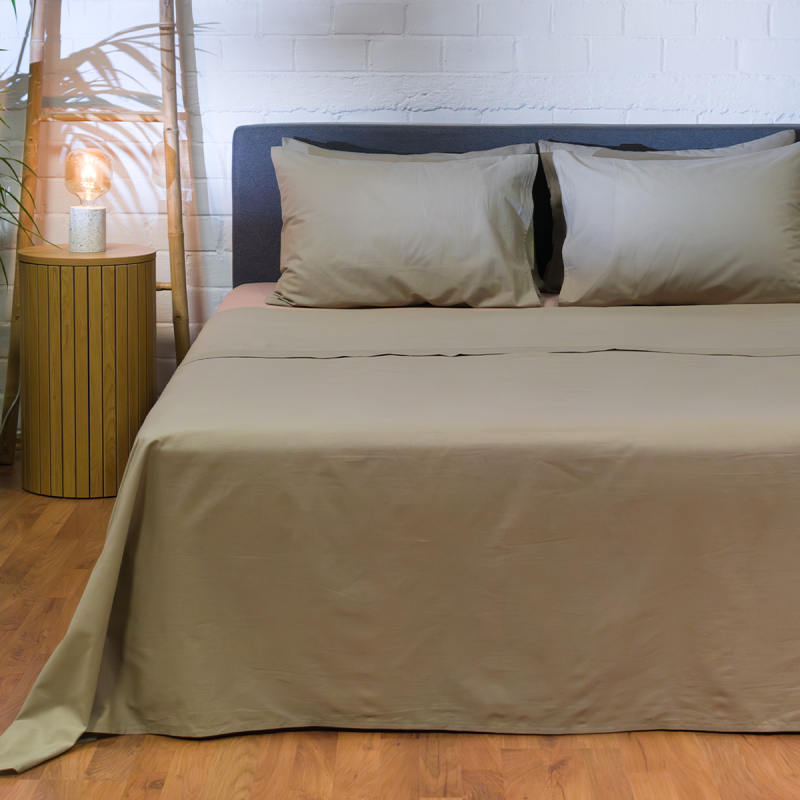 Σεντόνια Ημίδιπλα (Σετ) Naf-Naf Hue Laurel Oak - Warm Taupe